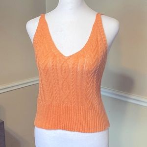 Shein Peach Knit Crop Top